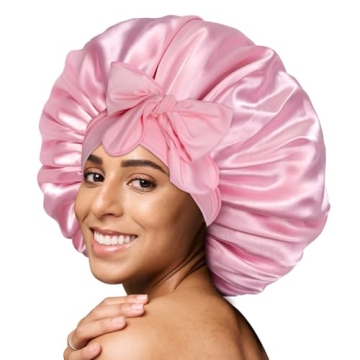 BONNET QUEEN Large Satin Bonnet Silk Bonnet for Sleeping Women Hair Bonnet Big Bonnet Night Sleep Ca...