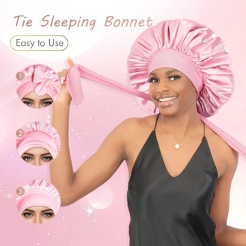 BONNET QUEEN Large Silk Bonnet for Sleeping Women