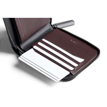 Bellroy Zip Wallet (Leather Wallet, RFID Blocking, Coin Pouch) - Deep Plum