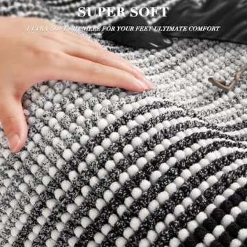 BSICPRO Bathroom Rugs and Mats Sets, 2 Piece Thick Absorbent Chenille Bath Mat Rug Set Non Slip, Sof...