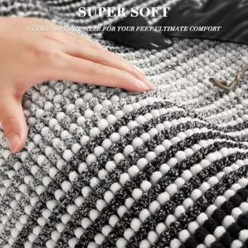 BSICPRO Bathroom Rugs and Mats Sets, 2 Piece Thick Absorbent Chenille Bath Mat Rug Set Non Slip, Sof...