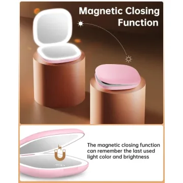 Gospire Travel Makeup Mirror with Adjustable Lights