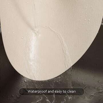 AHHFSMEI Placemats Set of 6 Coasters and 6 Faux Leather Place mats Waterproof Coffee Mats Easy Clean Table Mats (Beige)