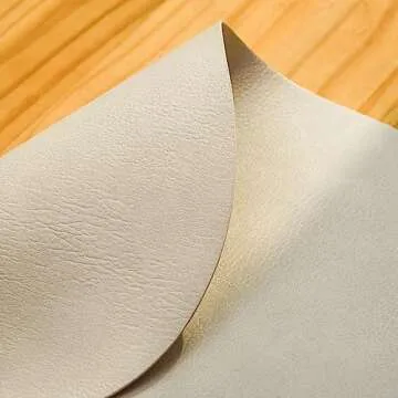 AHHFSMEI Placemats Set of 6 Coasters and 6 Faux Leather Place mats Waterproof Coffee Mats Easy Clean Table Mats (Beige)