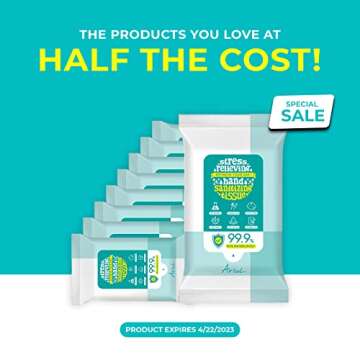 Ariul Stress-Relieving Hand Sanitizing Tissue Hand Sanitizing Wipes 100% Alcohol Free, Moisturizing ...
