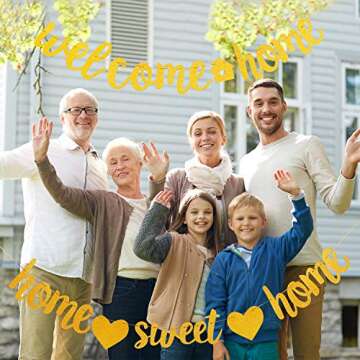 2 Pieces Welcome Home Banner for Housewarming Celebrations