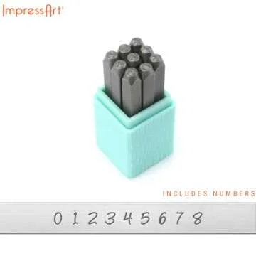 ImpressArt -The Original Basic Bridgette Letter & Number Metal Stamping Kit - (63 Piece Punch Set) Complete Set of 3 Metal Stamps - Uppercase/Lowercase/Number - 3MM