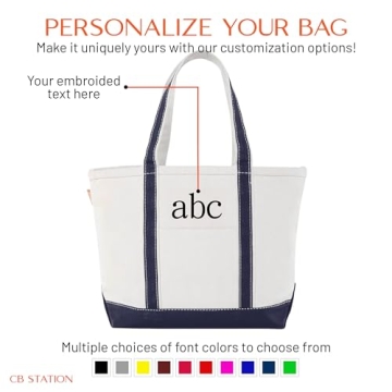 CB STATION Medium Classic Canvas Tote Bag for Women