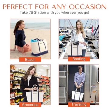 CB STATION Medium Classic Canvas Tote Bag for Women