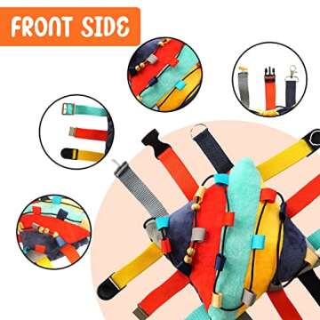 SENSORY4U Buckle Pillow Sensory Fine Motor Development Toy Activity Plushie - OT Therapy Tool Thread...