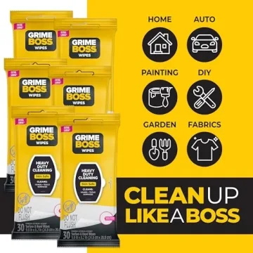 Grime Boss Heavy Duty Wipes for Hands and Surfaces 180 Count