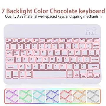 BORIYUAN iPad Keyboard Case - Slim & Detachable Design