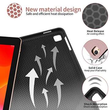 BORIYUAN iPad Keyboard Case - Slim & Detachable Design