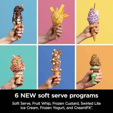 Ninja Swirl by CREAMi Ice Cream and Soft Serve Maker, Sorbet, Milkshake, Frozen Yogurt, Low Calories Program & More, 13-in-1, Soft Serve Handle, (2) CREAMi Swirl 16oz Pints, For Kids & ALL ages, NC701