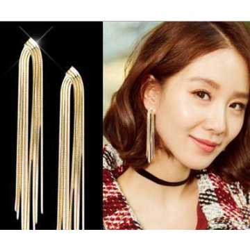 Long Chain Gold Tassel Earrings for Women Prom Statement Dangle Drop Earrings Elegant Formal Bridesmaid Bride Wedding Gifts