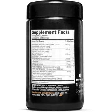 ONNIT Alpha Brain Black Label Capsule (80ct) Premium Citicoline Brain Supplement - Focus, Concentrat...