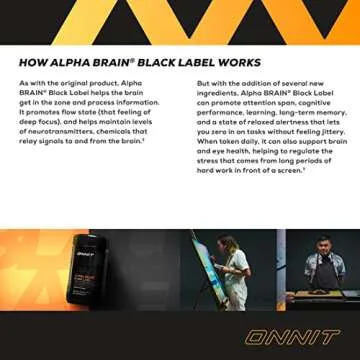 Alpha BRAIN Black Label Premium Nootropic for Focus & Memory