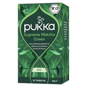 Pukka Supreme Matcha Green, Organic Herbal Green Tea with Oothu, Sencha & Suio Gang, 20 Count (Pack of 3)