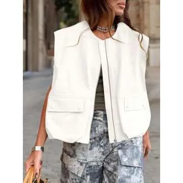 Trendy Tankaneo Women’s Zip-Up Oversized Vest for All Occasions