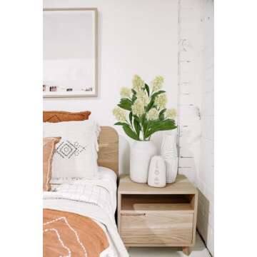 Briful 3PCS Artificial Flowers Faux Skimmia Spray with Leaves 22.8 Inch Long Stem Fake Flowers for Home Vase Table Centerpiece Floral Arrangement Wedding Bouquet (Creamy White)