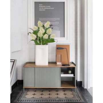 Briful 3PCS Artificial Flowers Faux Skimmia Spray with Leaves 22.8 Inch Long Stem Fake Flowers for Home Vase Table Centerpiece Floral Arrangement Wedding Bouquet (Creamy White)