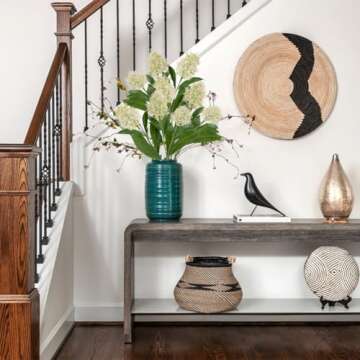 Briful 3PCS Artificial Flowers Faux Skimmia Spray with Leaves 22.8 Inch Long Stem Fake Flowers for Home Vase Table Centerpiece Floral Arrangement Wedding Bouquet (Creamy White)