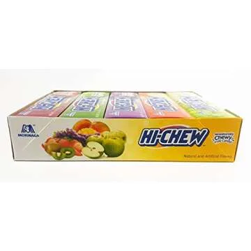 Hi-Chew Sticks Chewy Fruit Candies Variety Pack (Strawberry, Green Apple, Grape, Mango, Kiwi) 10-Pack