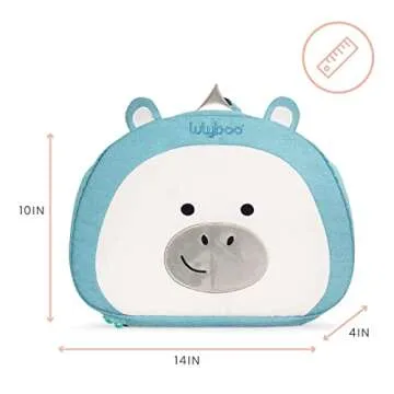 Lulyboo Toddler Car Seat Tray and Backpack - Unicorn Travel Tray with Firm Writing Surface - Kids Lap Desk, Built-in Cup Holder and 8 Storage Pockets