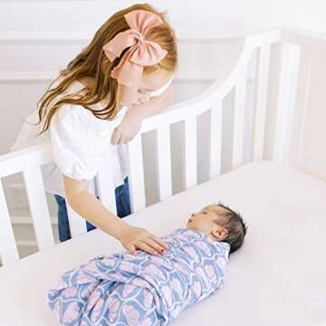 aden + anais Swaddle Blanket, Boutique Muslin Blankets for Girls & Boys, Baby Receiving Swaddles, Ideal Newborn & Infant Swaddling Set, Perfect Shower Gifts, 4 Pack, Deco