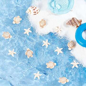 arricraft 4 Strands Turquoise Beads, Sea Turtle Beads Synthetic Turquoise Starfish Beads Ocean Animal Spacer Beads for Bracelets Earrings DIY Jewelry Making