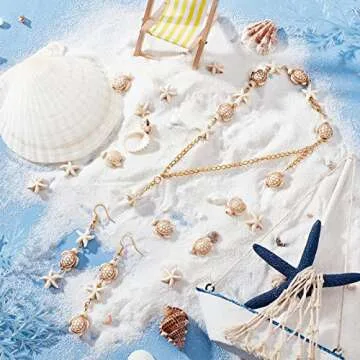 arricraft 4 Strands Turquoise Beads, Sea Turtle Beads Synthetic Turquoise Starfish Beads Ocean Animal Spacer Beads for Bracelets Earrings DIY Jewelry Making