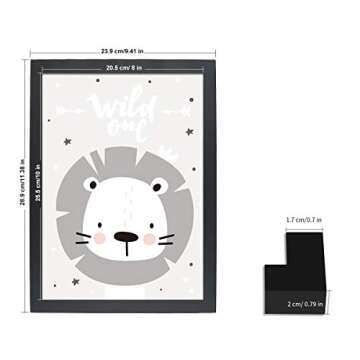 PONOSIR 8x10 Picture Frame Wooden 8x10 Print Poster Photo Frames for Wall Hanging/Desktop Display (Natural Wood, 8"x10")