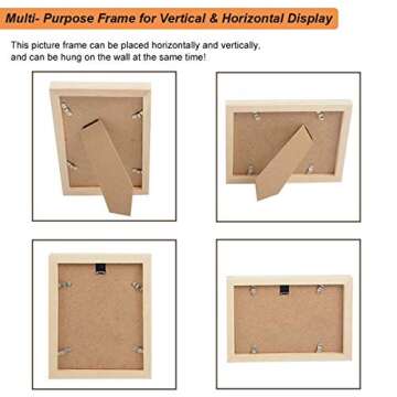 PONOSIR 8x10 Picture Frame Wooden 8x10 Print Poster Photo Frames for Wall Hanging/Desktop Display (Natural Wood, 8"x10")