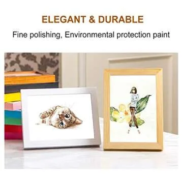 PONOSIR 8x10 Picture Frame Wooden 8x10 Print Poster Photo Frames for Wall Hanging/Desktop Display (Natural Wood, 8"x10")