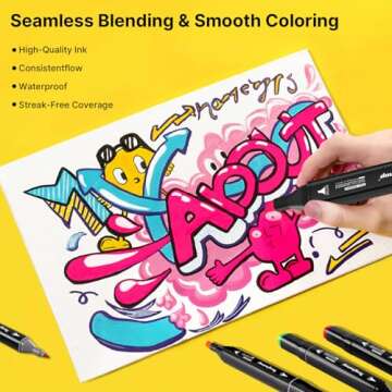 Tongfushop 80 Colors Double Tip Alcohol Marker Set