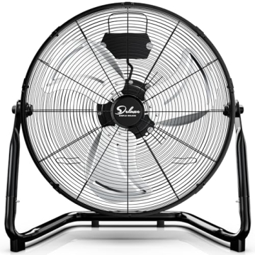 High Velocity 20 Inch Metal Industrial Fan for Home and Workspaces
