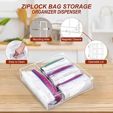 Ziplock Bag Storage Organizer for Kitchen Drawers
