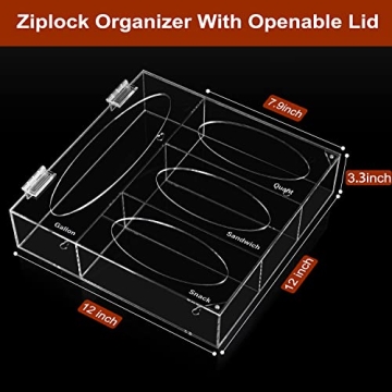 Ziplock Bag Storage Organizer for Kitchen Drawers