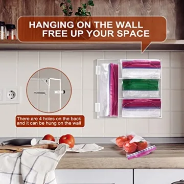 Ziplock Bag Storage Organizer for Kitchen Drawers