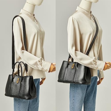 DORIS&JACKY Leather Tote Bag For Women Stylish Purse