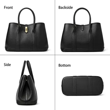 DORIS&JACKY Leather Tote Bag For Women Stylish Purse