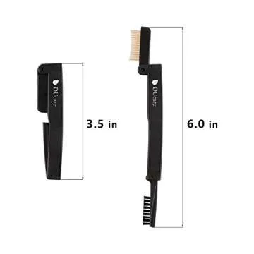 DUcare Eyelash Comb Separator Eyelashes Eyebrow Mascara Brush Applicator Eyelash Definer With Comb Cover Cosmetic Brushes Tool (Black)