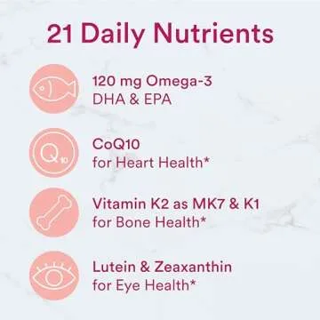 SmartyPants Multivitamin Gummy for Women 50 and Over: Omega 3 Fish Oil (EPA/DHA), Methylfolate, CoQ10, Vitamin D3, C, Vitamin B12, B6, A, K & Zinc, Biotin, Gluten Free, 120 Count (30 Day Supply)