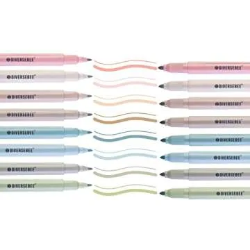 DIVERSEBEE Dual Tip Bible Highlighters and Pens No Bleed, 8 Pack Assorted Colors Quick Dry Highlight...