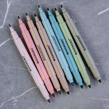 DIVERSEBEE Dual Tip Bible Highlighters and Pens No Bleed, 8 Pack Assorted Colors Quick Dry Highlighters Set, Cute Markers, Bible Study Journaling School Office Supplies, Bible Accessories (Earthy)