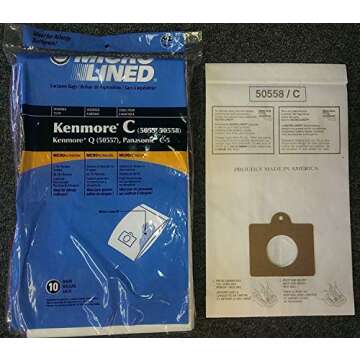 DVC Replacement For Kenmore Style C and Style Q 5055 50557 50558 Micro-Lined Canister Vacuum Bags | ...