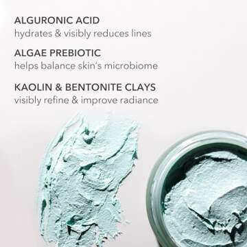 Algenist ALIVE Prebiotic Balancing Mask - Prebiotic Detoxifying Face Mask with Kaolin & Bentonite Clays - Non-Comedogenic & Hypoallergenic Skincare (50ml / 1.7oz)