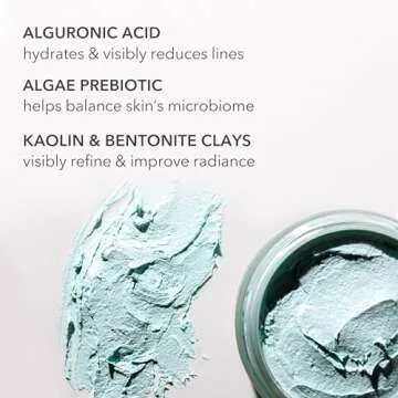 Algenist ALIVE Prebiotic Balancing Mask - Prebiotic Detoxifying Face Mask with Kaolin & Bentonite Clays - Non-Comedogenic & Hypoallergenic Skincare (50ml / 1.7oz)