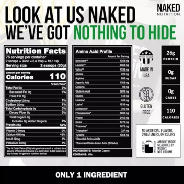 Naked Casein Protein - Pure Micellar Casein for Muscle Growth