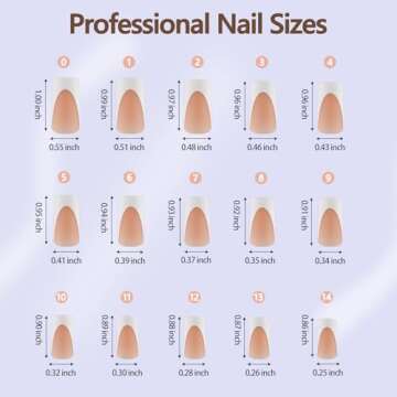 Misssix Deep French Gel Nail Tips, 150Pcs French Tip Press on Nails Long Square Brown, No Need to File 3 in 1 Tips Pre-lasting, Fake Nails for Nail Art DIY 15 Sizes